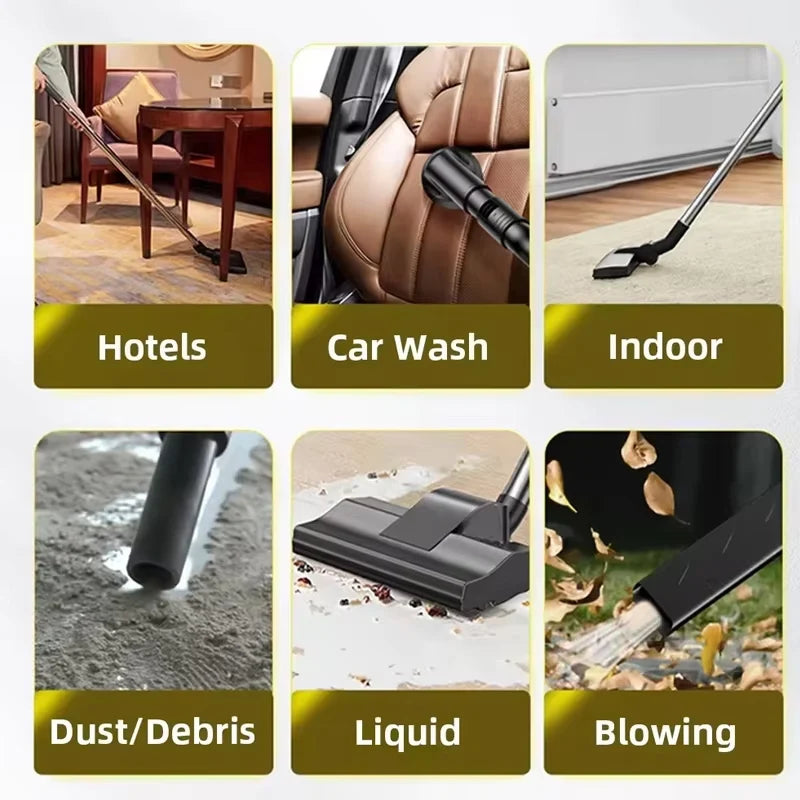 High-Power Vacuum Cleaner for Car Home Commercial Use Wet And Dry Large Suction Dust Collector Machine Shop Vacuum Bucket