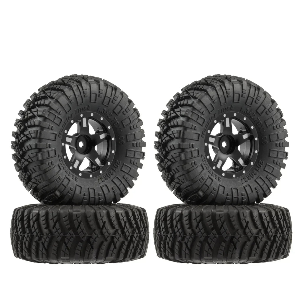 4PCS 1.3" Wheel tires 70*27mm Mud Terrain Tyre for 1/18 TRX4M 1/24 SCX24 RC Crawler Car