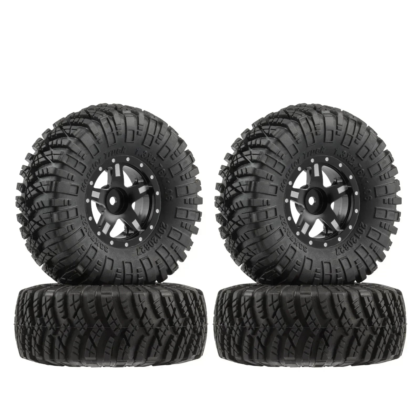 4PCS 1.3" Wheel tires 70*27mm Mud Terrain Tyre for 1/18 TRX4M 1/24 SCX24 RC Crawler Car