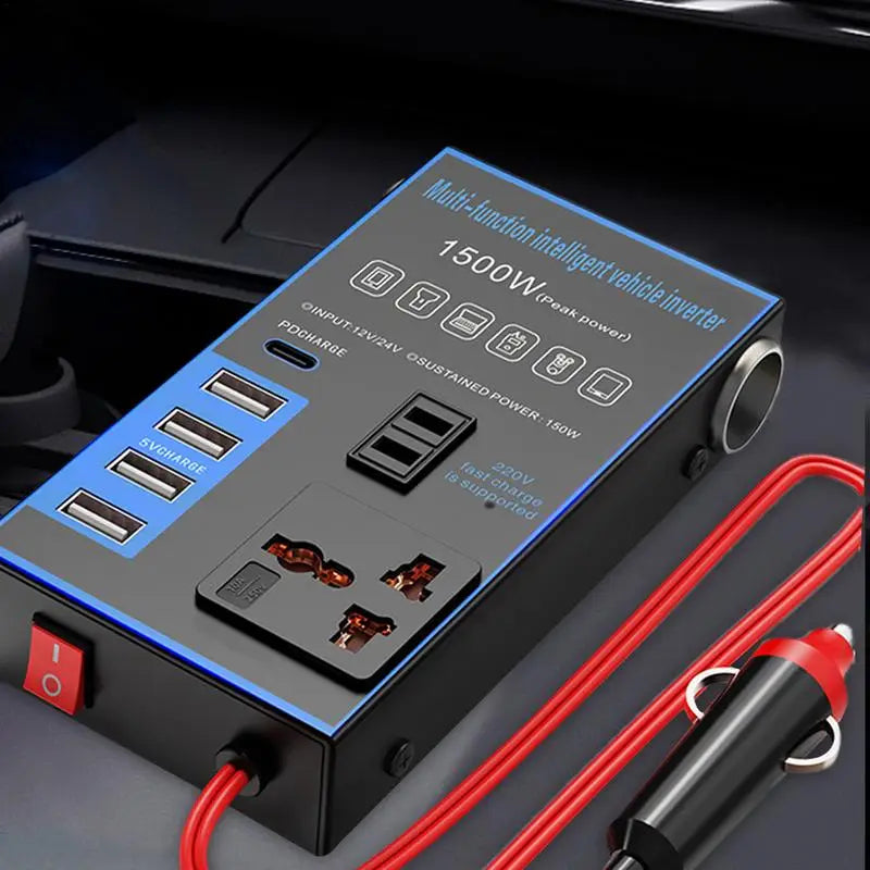 Car Charger Inverter Quick Charging Car Charger USB Charging Port Inverters For Vehicles Laptop Computer RV Truck