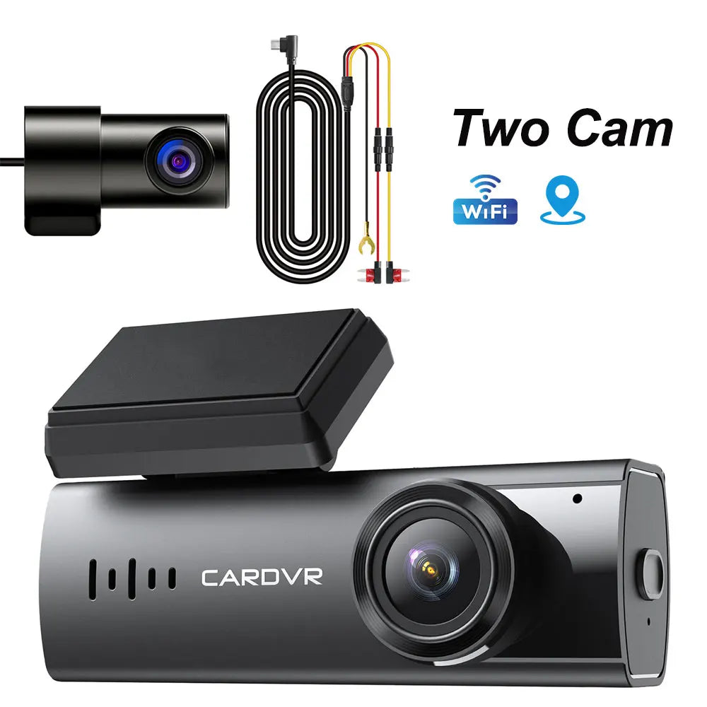 Dash Cam 4K WiFi 360 Car DVR Front and Rear Dual Recording  Car Camera DVR Night Vision Video Recorder Support GPS 24H Parking