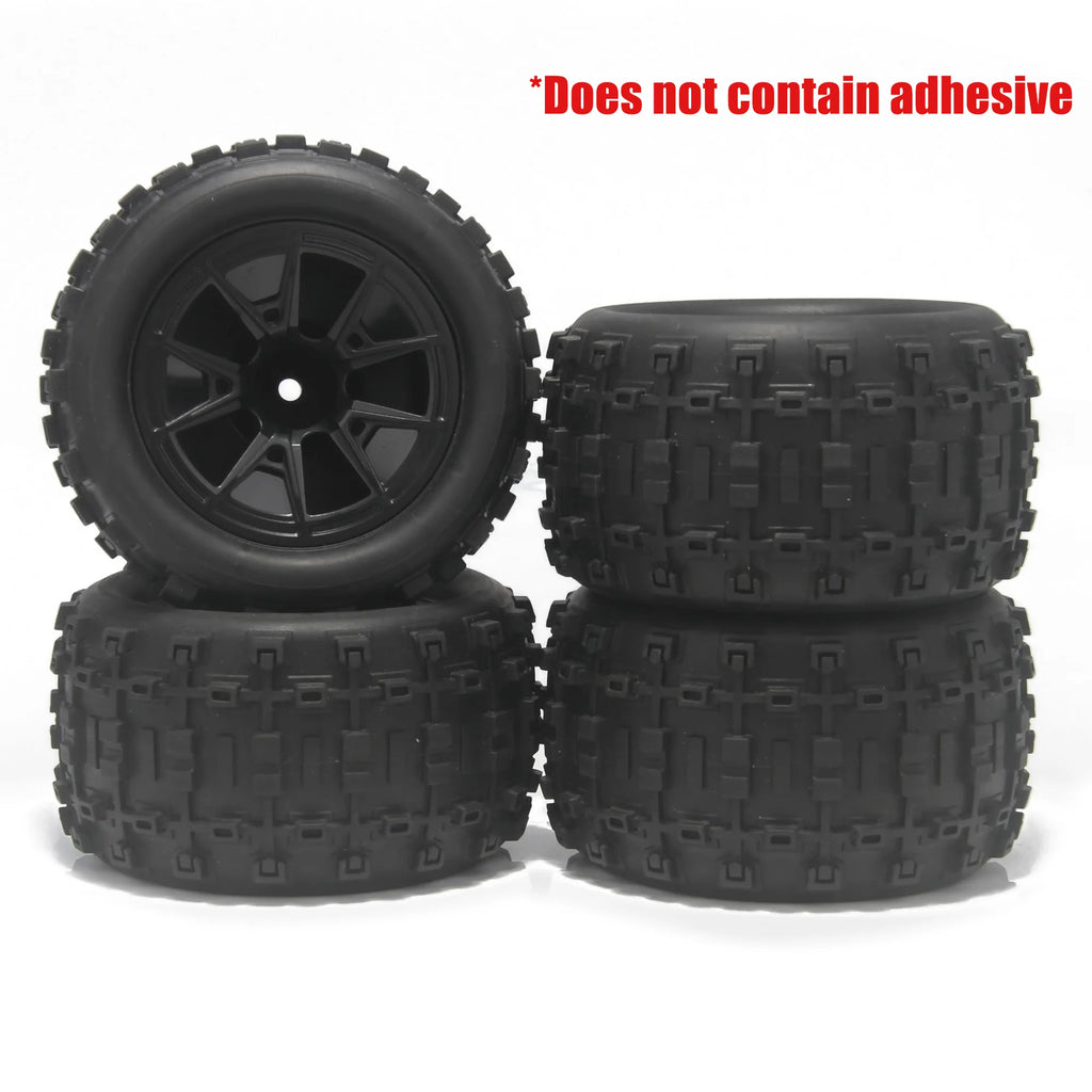 4PCS 85mm 12mm Hex Rubber Wheel Tire Wear-resistant Tyre for RC Car Off-road Vehicle Wltoys 144001 HBX 16889 16890 SCY 16101 PRO