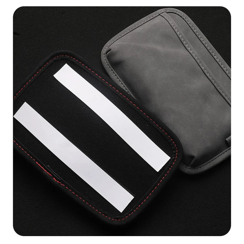 Paste Car Organizer PU Leather Bag Car Storage Pocket Organizer Bag Seat Back Side Door Stowing Tidying Box For Phone Key