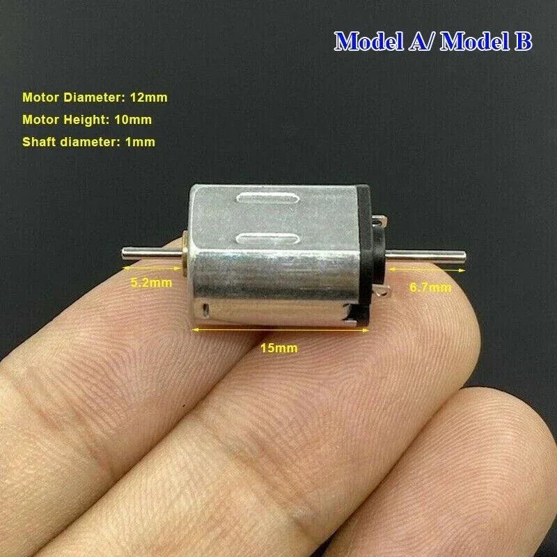 Micro 10mm*12mm N20 Motor DC 3V 3.7V 6V 9V 12V High Speed Single/ Dual-shaft Large Torque DIY N-scale Toy Car Electric Engine