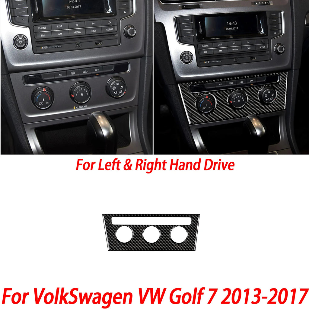 For VW Golf 7 GTI Mk7 2013-2017 Car Interior Accessories Cup Holder Frame Console AC CD Control Cover Gear Shift Panel Sticker