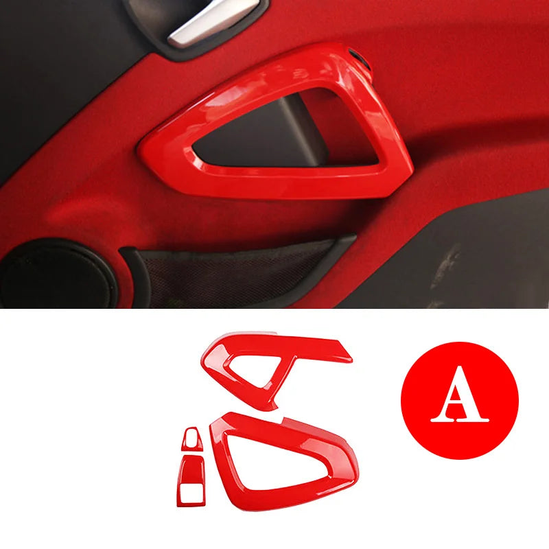Car ABS Plastic Decorative Cover Red Modification Products For Mercedes Smart 451 Fortwo Interior Sticker Styling Accessories