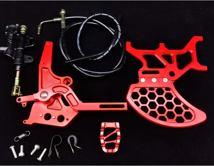 Footbrake Light bee S/X SEGWAY X160 X260 / 79bike Electric Dirt bike foot brake kit Modified Footbrake Dual Caliper Bracket Kit