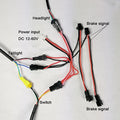 Cable de luz trasera para bicicleta eléctrica (24/36/48 V/60 V), cable de goma resistente para faros delanteros y traseros de bicicleta eléctrica (24-60 V).