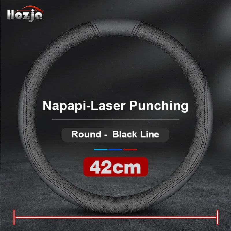 Large Size Bus Truck Steering Wheel Cover Leather Braid Cover for MAN TGS TGX E TGE CIT TGL TGM Auto Interior Accessories