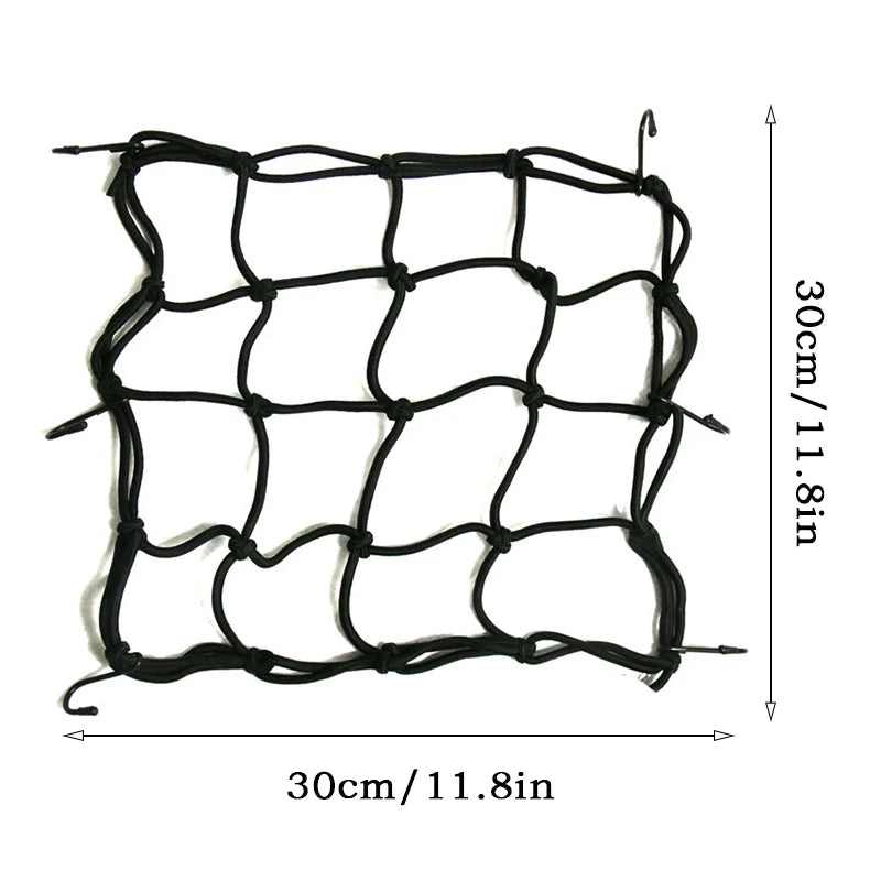 Motorcycle Luggage Net Cover Bike Hold Down Fuel Tank Luggage Mesh Rubber Elastic Web Bungee Motorcycle Bike Tank Car Styling