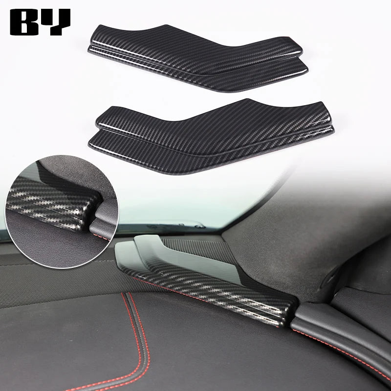 For Chevrolet Corvette C8 2020-2024 Car Accessory ABS Carbon Fiber Car Console Gear Shift Panel Cover door armrest Trim Sticker