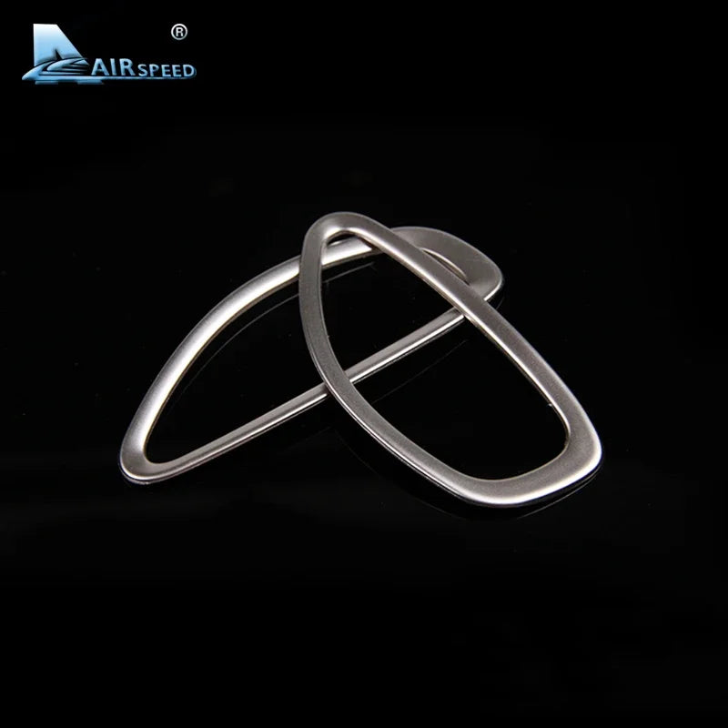 Airspeed para Volvo V40 Accesorios para Volvo V40 2012 2013 2014 2015 2016 2017 Pegatinas Interior Marco de Toma de CA de Acero Inoxidable