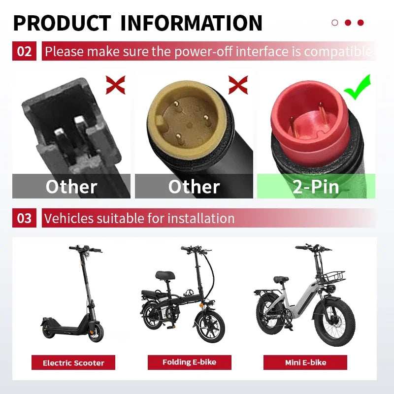Electric Bicycle Brakes 2 Piston Hydraulic Disc Brake Bike/Scooter Brakes Kit 1100/1800mm Folding Bike Disc Brake Set Power-off