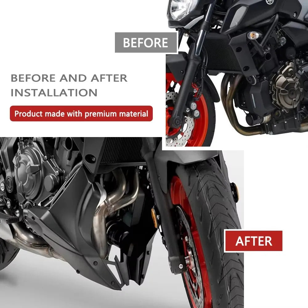 For MT 07 mt07 2021-2024 2023 Motorcycle Accessories Engine Fairing Chassis Guard Exhaust Guard Protective Cover Spoiler Kit