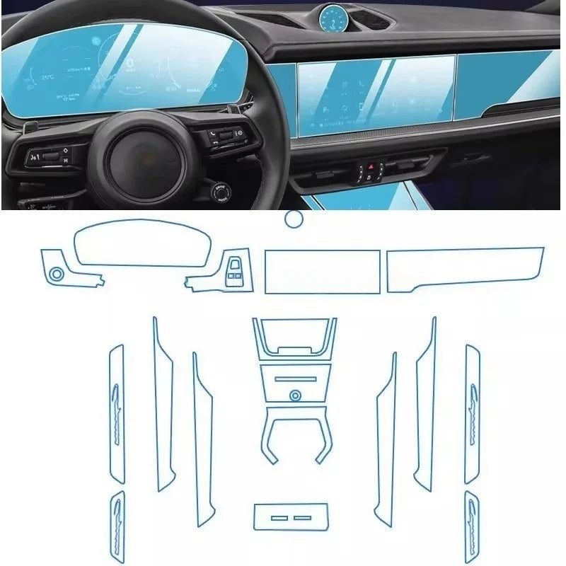 For Porsche Cayenne 2024 2025 TPU Screen Protector Car Infotainment Navigation LCD Instrument Auto Interior Accessories