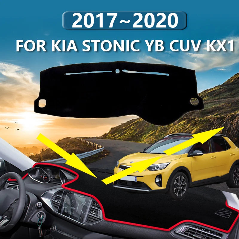 For Kia Stonic 2019 2017 YB CUV 2020 2018 Car Accessories Dashboard Sunshade Avoid Light Interior High Temperature Resistant Mat