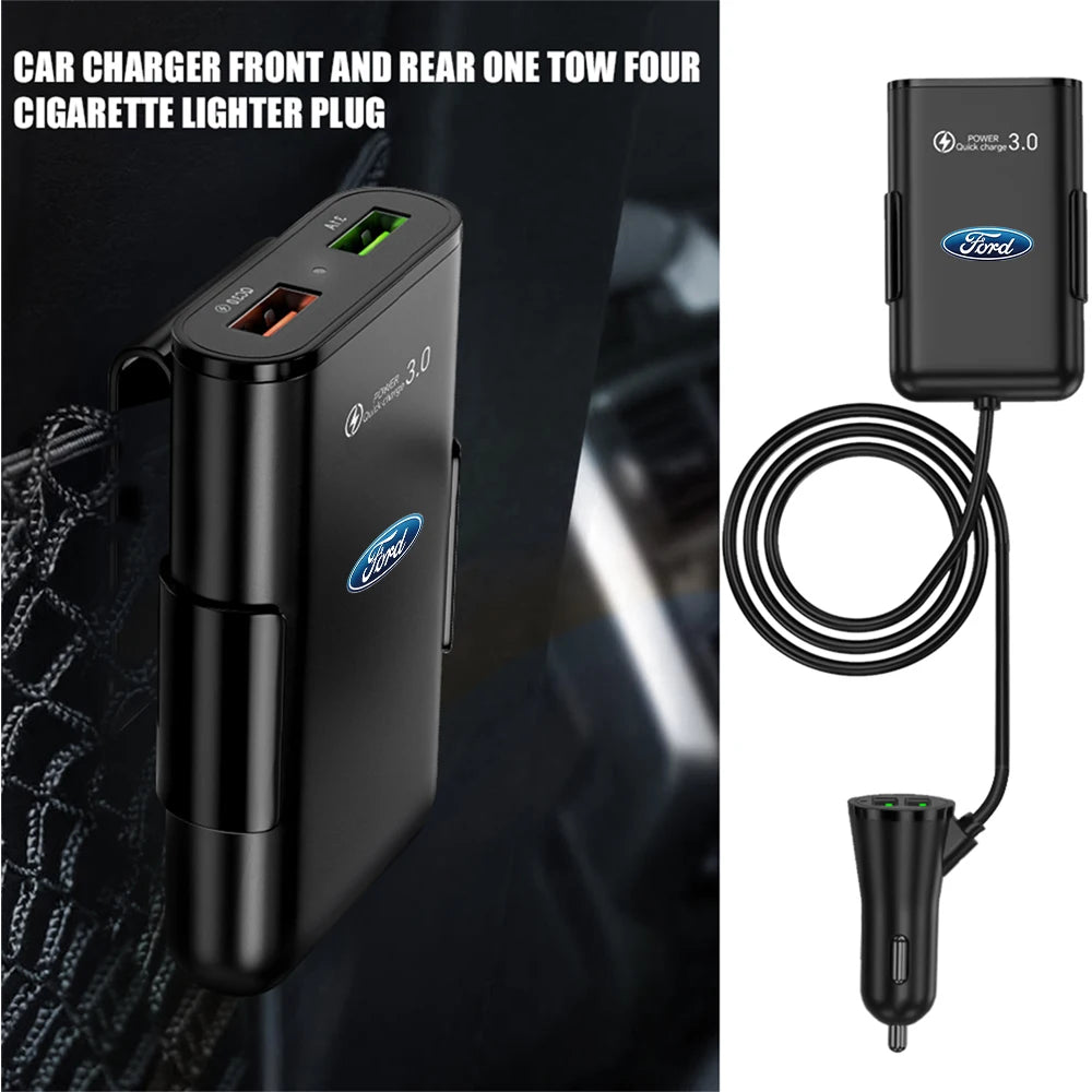Car charger 25W QC3.0 PD Dual Line Fast Charging Car-Charger For Phone Quick Charge Type C Charger For Mustang Fiesta ST ford