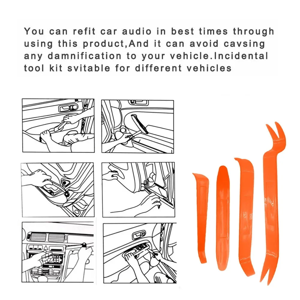 Car Repair Tool Kit Audio Disassembly Tool Pry Bar Door Panel Disassembly Interior Clip Rocker Crowbar