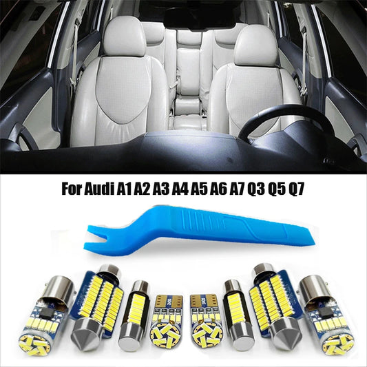 Car LED Interior Light Canbus For Audi A3 8P 8V 8L A4 B5 B6 B7 B8 A5 8T A6 C5 C6 C7 A7 A8 D2 D3 A1 8X A2 Q3 Q5 Q7 Indoor Lamp