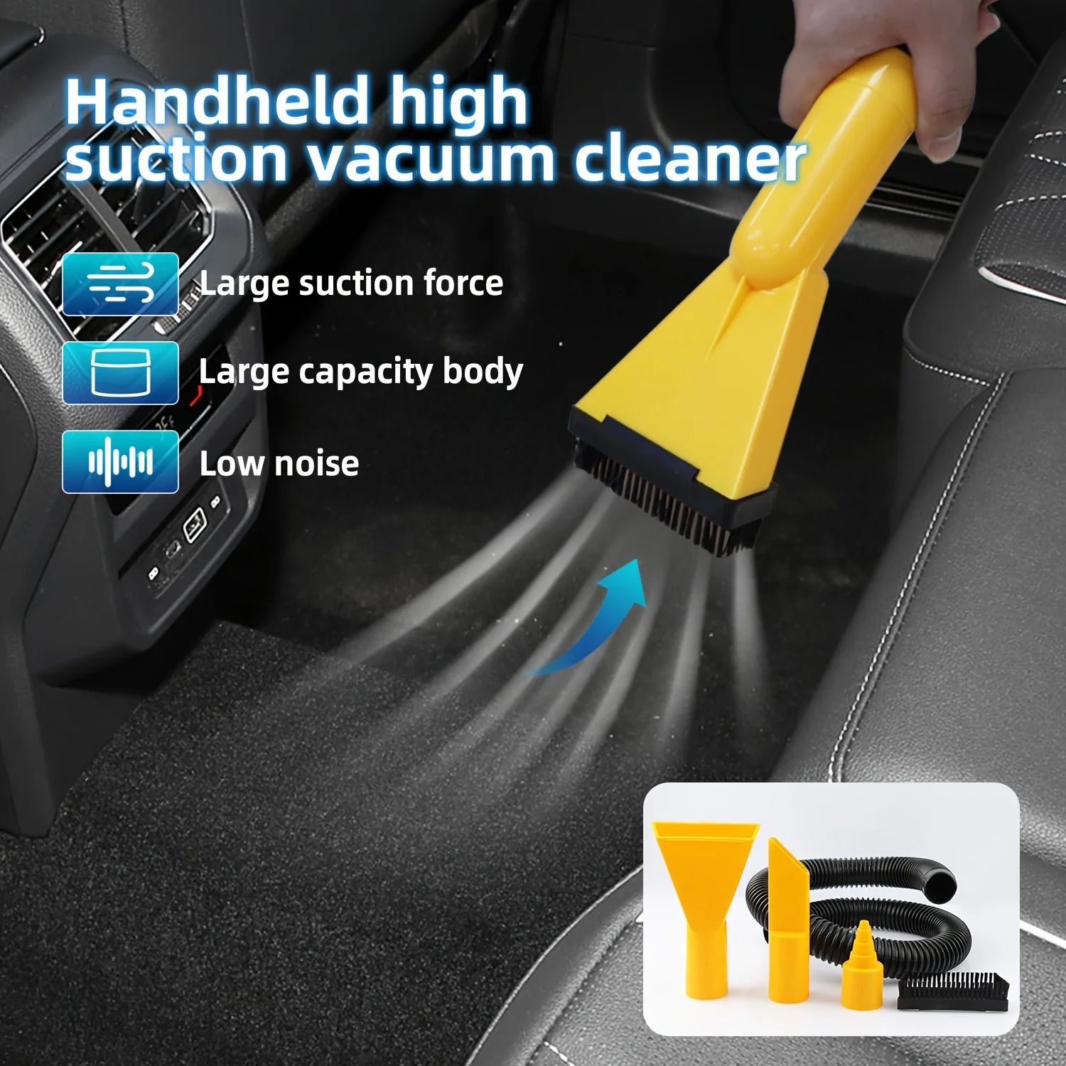 Multifunctional Vacuum Cleaner Dry/Wet DC 12V 60W High Power Car Portable Car Vacuum Cleaner Universal Cleaning Appliance