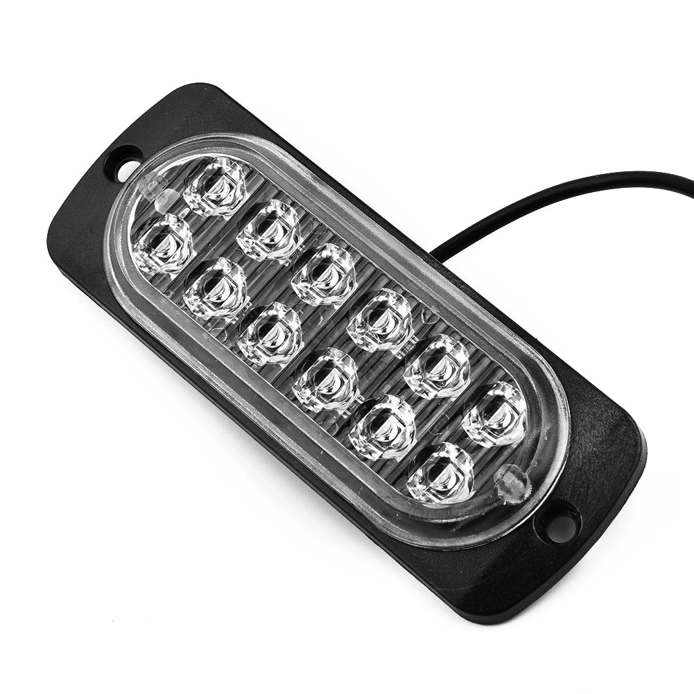 2Pcs 12V-24V Universal Car Rear Red Fog 12 Led Lamp Light      For Truck Car Van Bus Cab LED Urgent Light Automobile Accessories