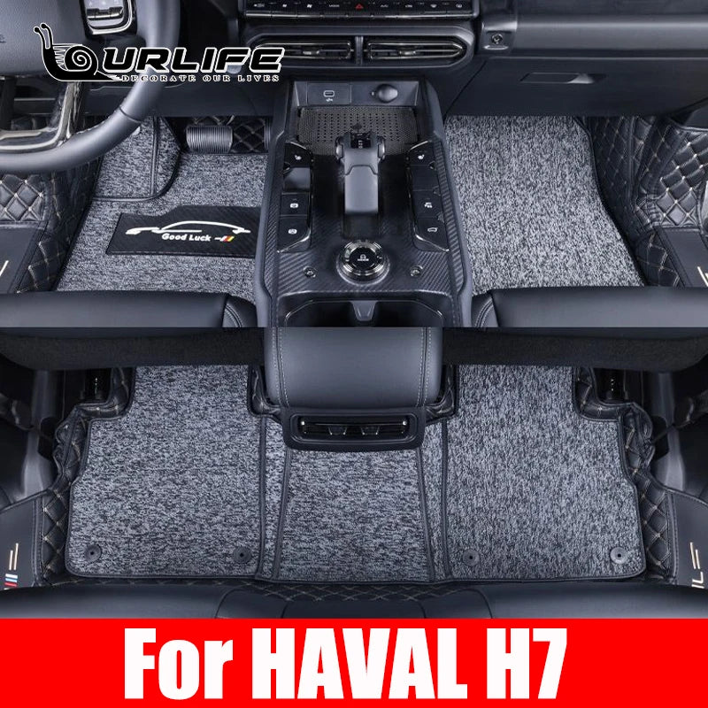 For HAVAL H7 2024 2025 LHD RHD Accessories Specialized Floor Mats Car Mat Leather Waterproof Foot Mat Full Covers