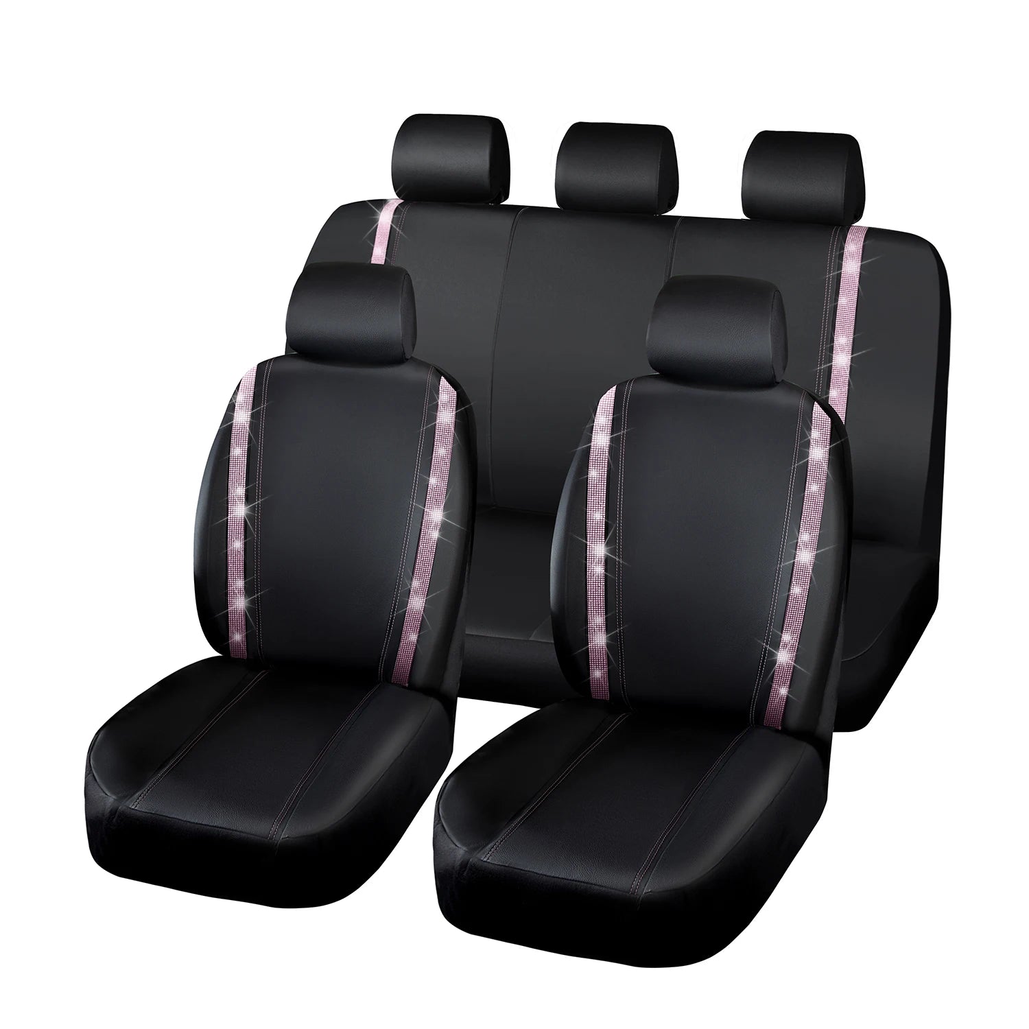 Pink Rhinestone Bling Car Seat Covers Universal Car Seat Protector Covers Auto Seat Cover Car Interior Accessories