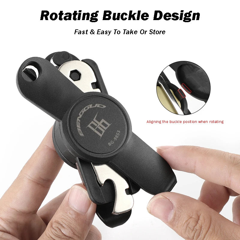Portable 13 In 1 Repair Tools Multi-functional Road Bicycle Tool High Strength Steel Wrench Ultralight Tire Lever Bike Tools