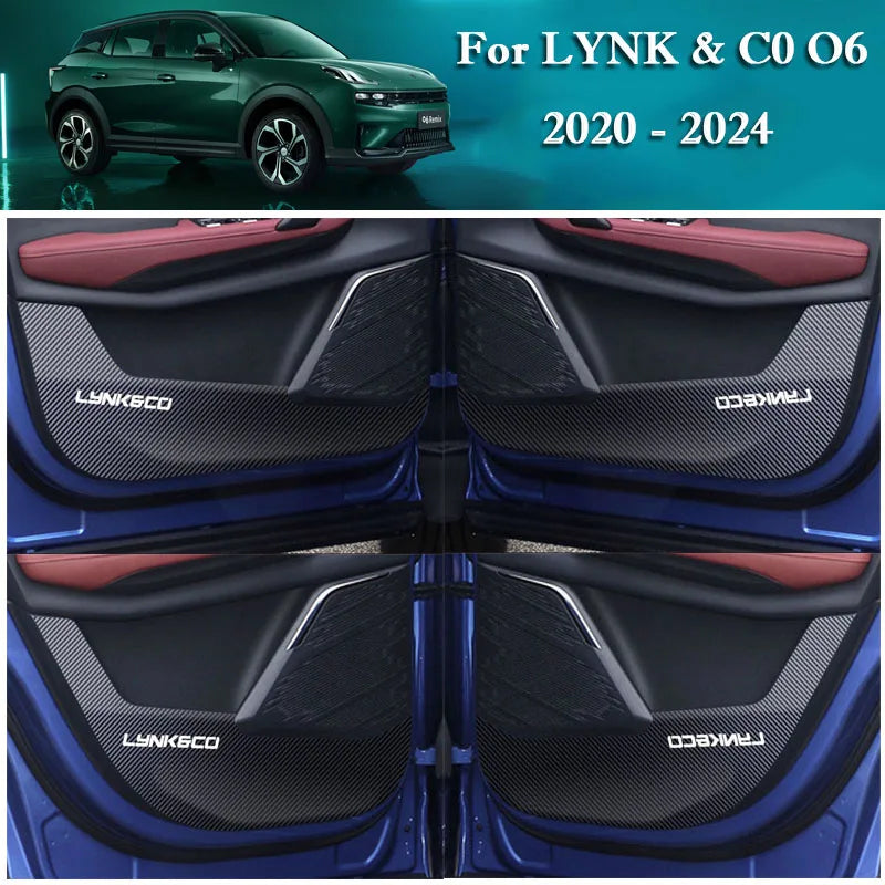 Car Door Anti-Dirty Anti-Collision Pad Protection Stickers Interior Accessories For LYNK & C0 O6 2020 2021 2022 2023 2024