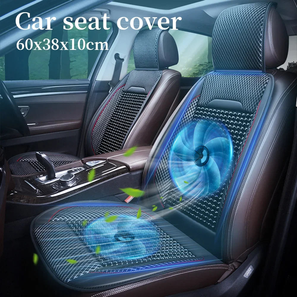 Car Wooden Bead Seat Cushion Summer Cool Leather Car Seat Cover Breathable Handmade Auto Seat Mat Pad Universal Auto Accessories