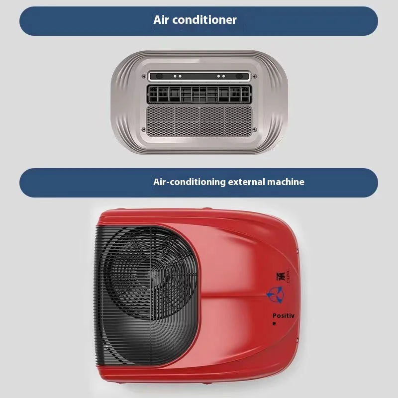 Automotive electric parking air conditioning 24V refrigeration RV light truck mounted all-in-one machine 12V electric parallel i