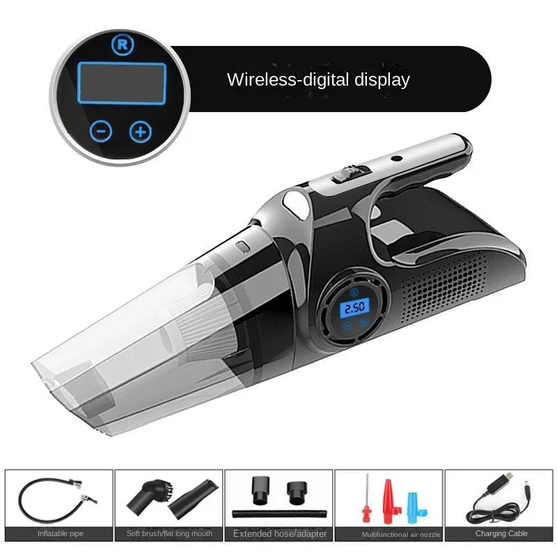 5000PA Wireless Car Vacuum Cleaner Handheld Auto Vacuum Home Car Dual Use Mini Vacuum Cleaner Inflatable Lighting Multifunction