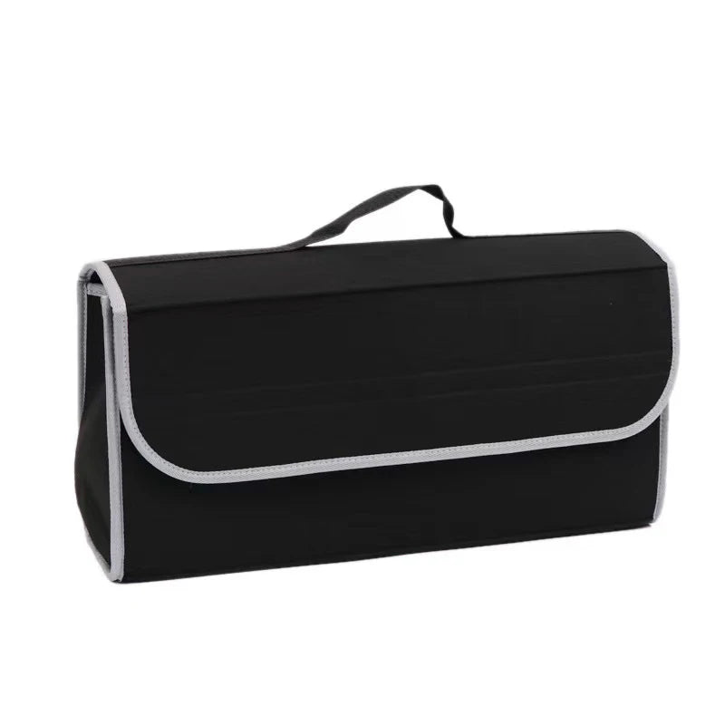 Car Trunk Organizer with Felt Lining - Collapsible Storage Bins, Anti-Scratch & Silent for Tools, Groceries, Emergency Kit