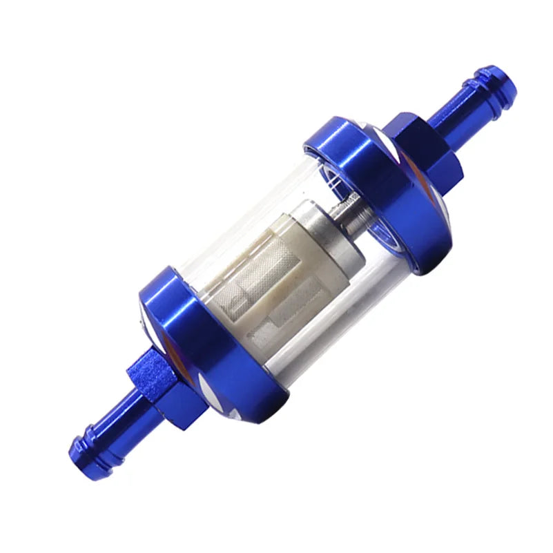 8mm CNC Aluminum Alloy Glass Gas Fuel Gasoline Oil Filter Moto for Dirt Pit Bike 125/140/150/160cc CRF70 90 110 TTR100 110 KLX65