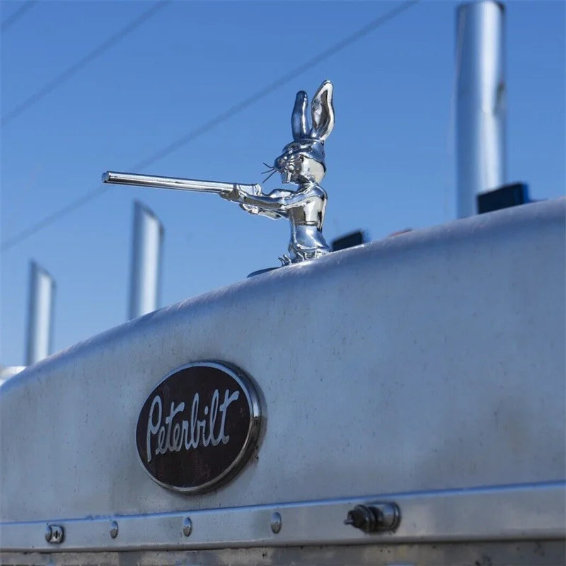 Universal Shotgun Rabbit Hood Ornament - SEMITRUCK & Car Decorative Metal Accessory