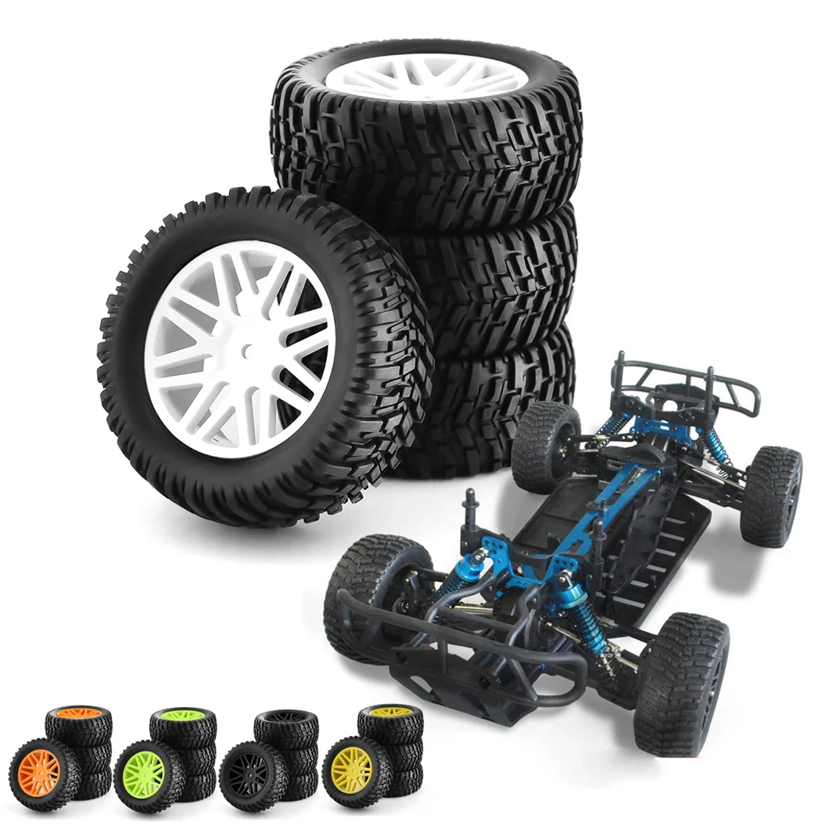 1/1012mm Hex Rubber Short Course Truck Tyres 1:10 Buggy Car ARRMA Traxxas Wltoys 144001 Losi HSP 94107 94170 94155 94177 4PCS