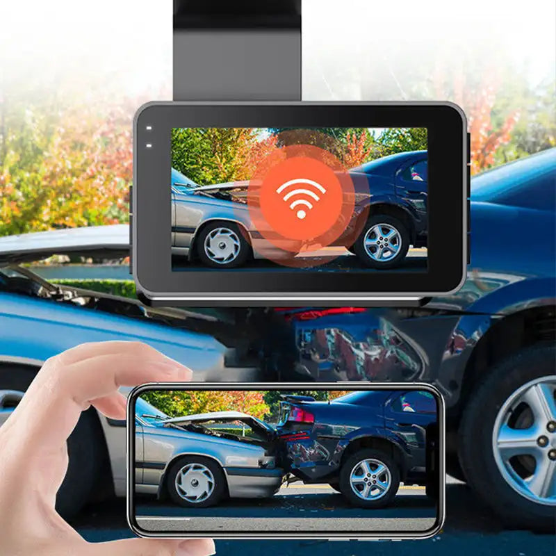 Single/Dual Lens Dash Cam HD 1080P Night Vision Recorder Parking Monitor Built-in GPS with WIFI Rear View Camera