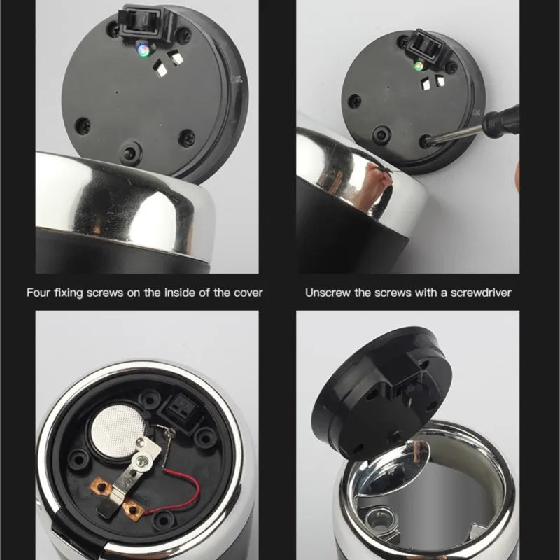 For Peugeot 208 3008 308 2008 207 107 508 607 106 Car Interior Accessories Ashtray LED Light Portable Smoke Ashes Holder