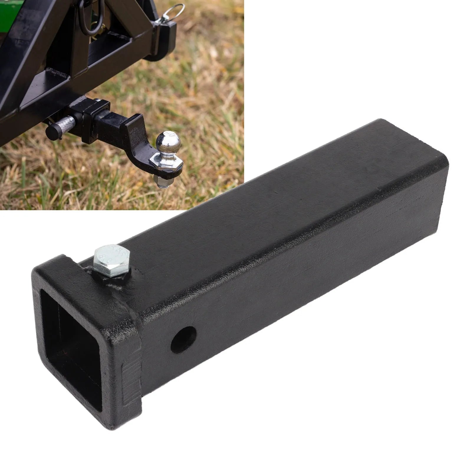 2in Trailer Hitch Receiver Tubing 10in Long Tow Bar Mount RV Parts For Truck Camper Accessory Trailer Hitch Receiver