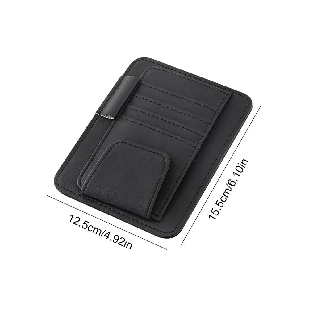 Car Sun Visor Organizer Multi-Pocket Auto Interior Accessories Pocket Organizer Car Document Storage Pouch Pen Holder