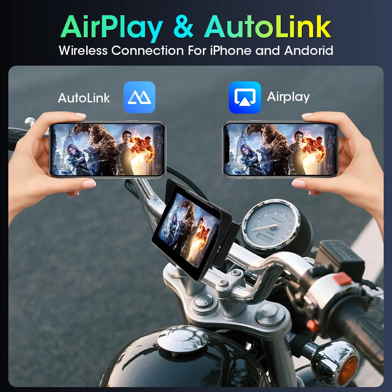7 inch Portable Digital Motorcycle Dashboard GPS for Motobike Navigation Display Android Auto CarPlay Screen Moto Accessories