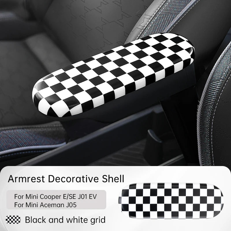 Car Central Control Armrest Decorative Protective Shell For Mini Electric Cooper E/SE J01 EV J05 Aceman Car Interior Accessories