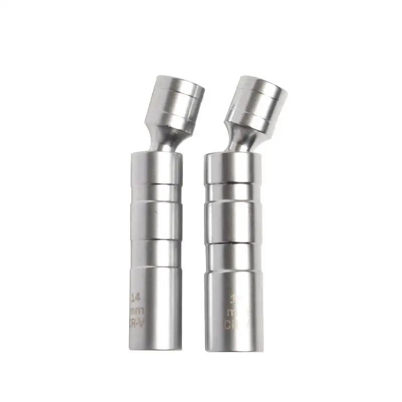 Magnetic Spark Plug Socket Adapter Set - 14mm 16mm Thin Wall with Universal Joint, 3/8" Drive for Secure Removal & Installation