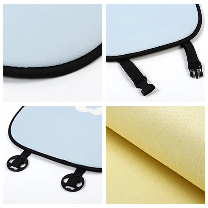 Fashion Blue Flower Car Seat Cover Summer Breathable Cool Seat Mat Cushion Pillow Car Interior Women Four Seasons Universal Pad