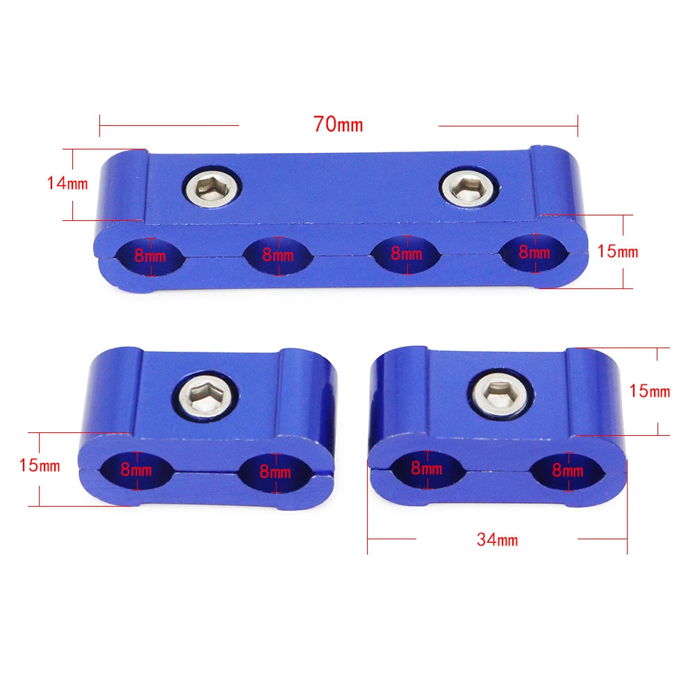 3pcs Car Spark Plug Electrical Wire Clamp Kit For 8mm 9mm 10mm Purple Black Red Golden Silver Blue Green