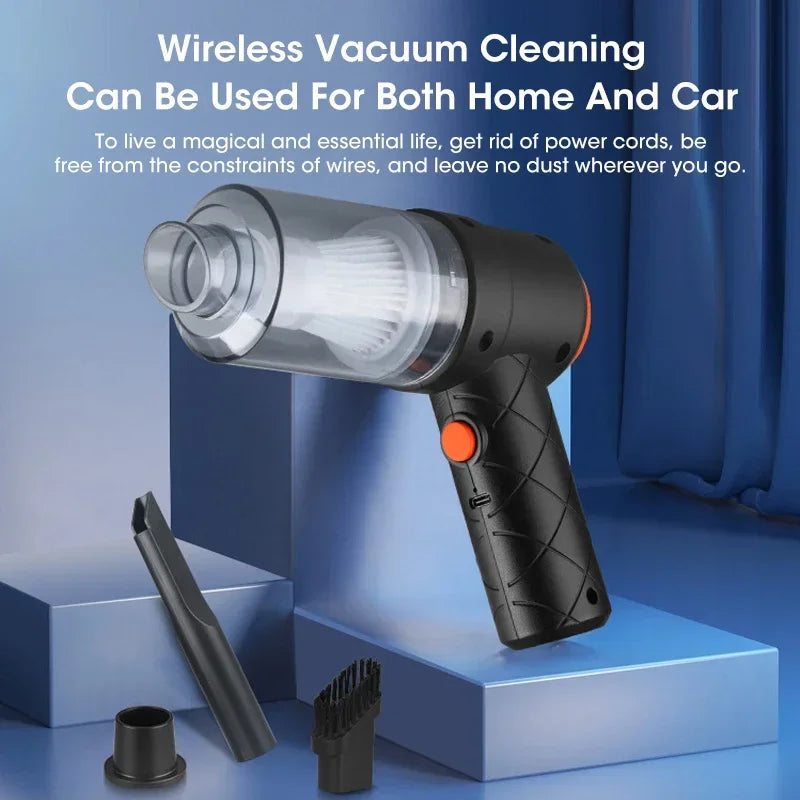 Wireless Vacuum Cleaner Convenient Car Vacuum Cleaner 6000PA Handheld Vacuum Cleaner USB Car Home Hair Pet Office Vacuum Cleaner