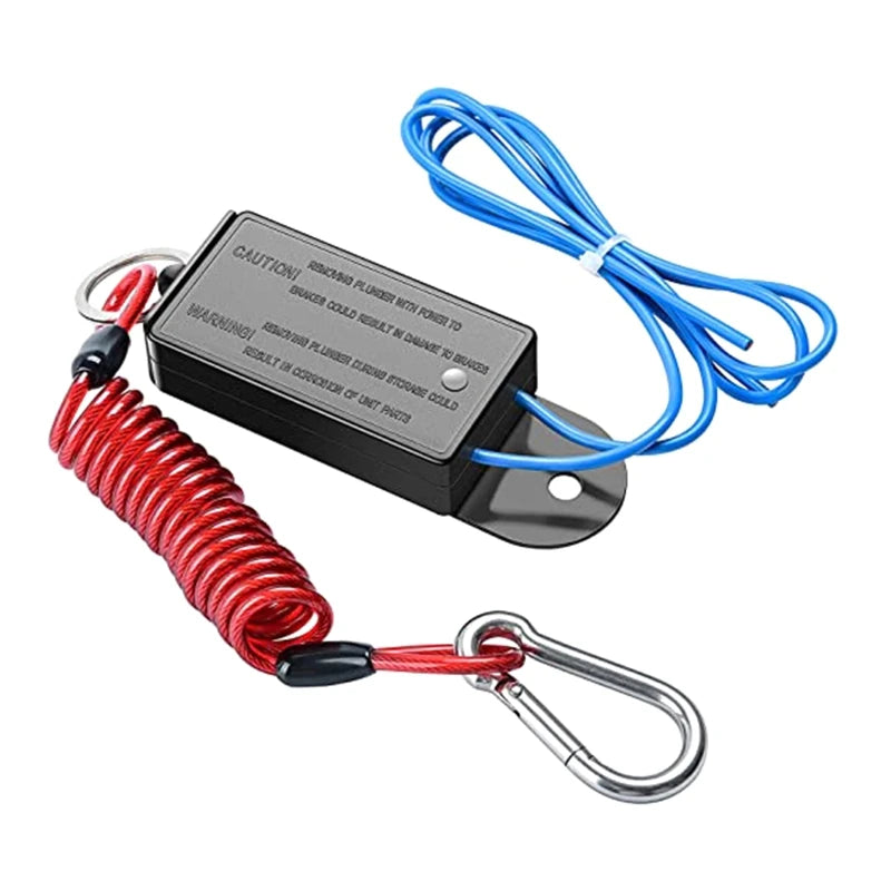 Electromagnetic Switch Breakaway Coiled Cable with Electric Brake Switch for RV Towing Trailer Boat Caravan Camper Parts A70F