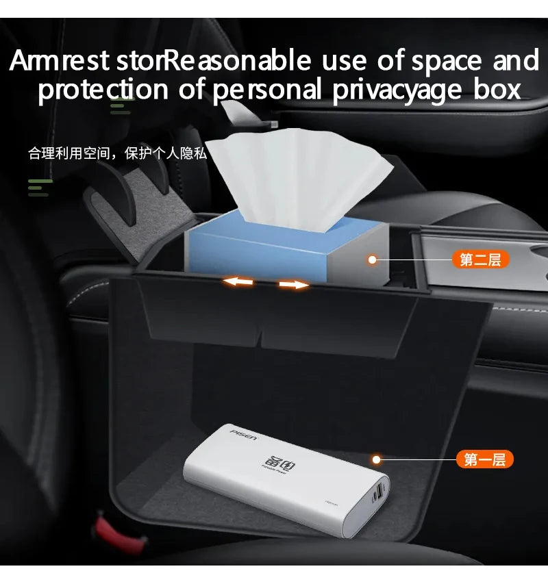 For Avatr 07 Accessories 2024 2025 2026 Indoor Central Upper Layer Console Armrest Storage Box Holder Interior Car Accessories