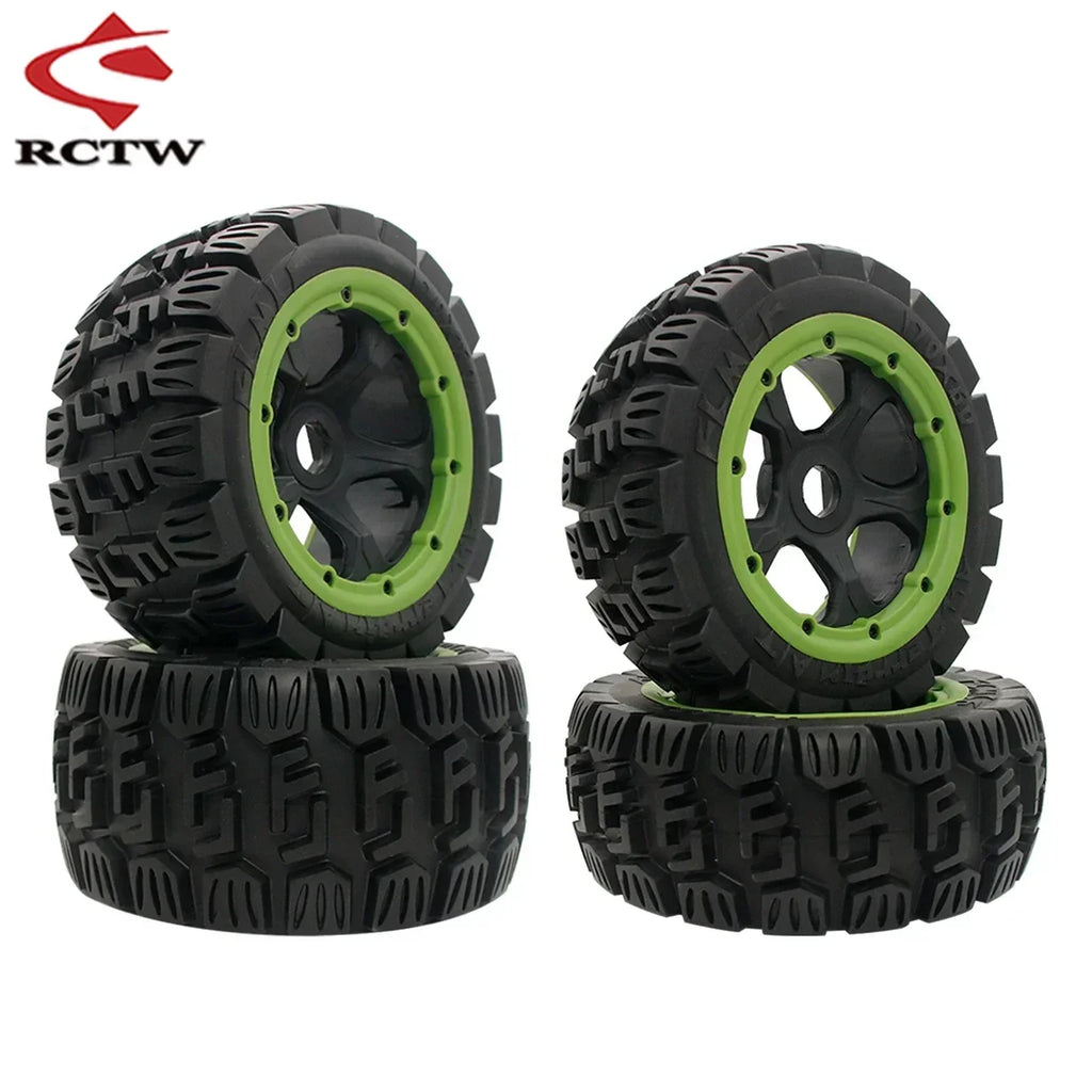 All Terrain Super Wear-resistant Complete Tyre Rear or Front Wheel Tire Set for 1/5 HPI ROFUN ROVAN KM BAJA 5B SS Rc Car Parts