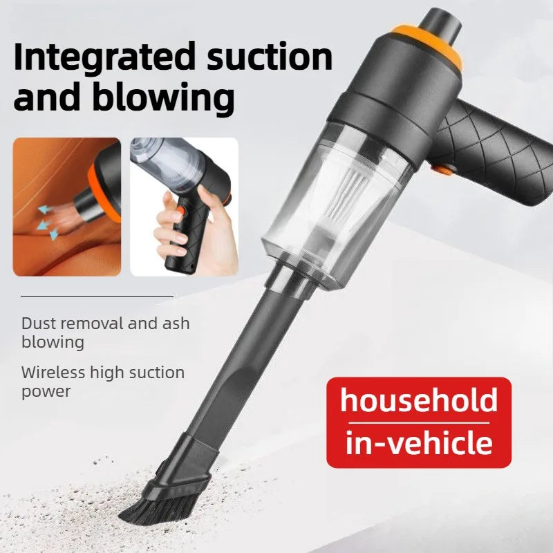 Car portable high suction handheld mini vacuum cleaner, multi-purpose suction and blowing 2-in-1 rechargeable cleaning tool
